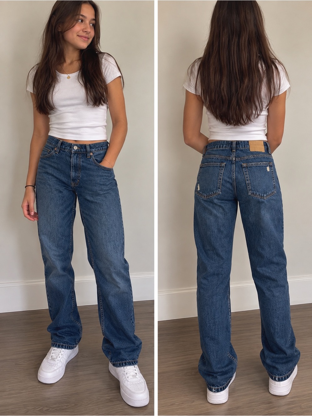 Zara Classic Straight Leg Jeans in Blue